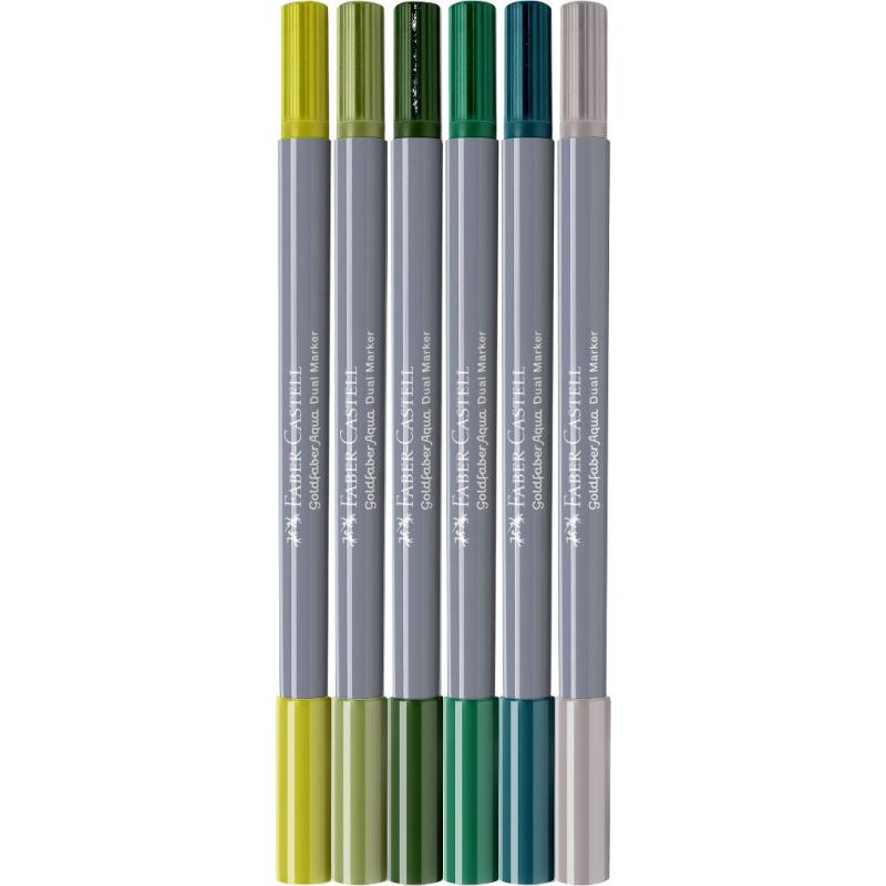 Faber-Castell Goldfaber Aqua Dual Marker 6er Etui Lettering Set Jungle